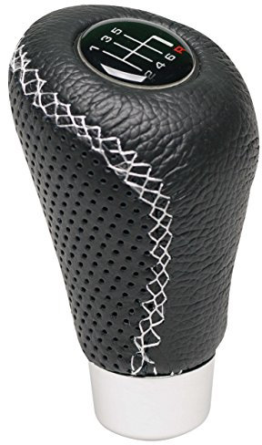 S SUMEX Pomo Cambio de Marchas Costura Blanca sin Gatillo Forma Ergonómica Incluye Diferentes Esquemas de Velocidades para Personalizar