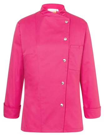 Karlowsky Larissa Veste de cuisinier pour femme à col montant en polyester/coton rose Taille 50