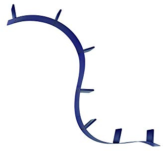 Kartell Bookworm Mensola da Parete, 7 Reggilibri, PVC, Blu Cobalto