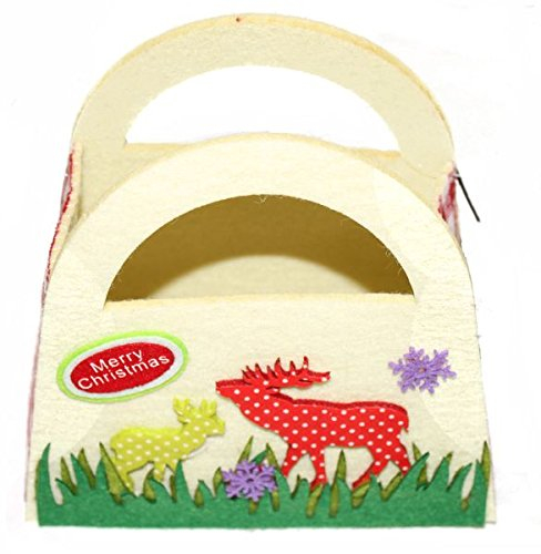 Weihnachtliche Geschenktasche aus Filz mit Elchmotiv