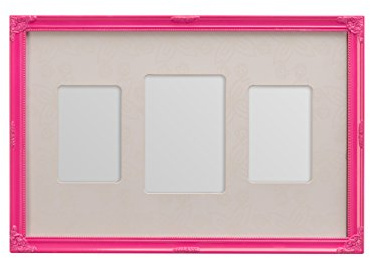 Premier Housewares Multi-Photo Frame for 3 Photos, Pink