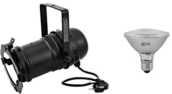 EUROLITE Set PAR-30 Spot sw + PAR-30 230V SMD 11W E-27 LED 3000K | PAR-30-Gehäuse mit E-27 Sockel inklusive PAR-30 Lampe mit LED-Technik