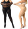 MANZI Damen Strumpfhose 2 or 4 Paar Plus Größen XL-4XL(44-62), 1 Paar Beige,1 Paar Schwarz(70 Den), 70 Denier XXXL