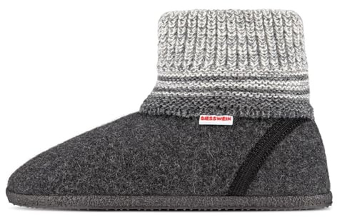 Giesswein Hüttenschuhe Baumkirchen - Hohe Filzhausschuhe für Damen & Herren | Warme Pantoffeln mit rutschfester Sohle – gemütliche Unisex Slipper aus Wolle für kalte Tage zuhause