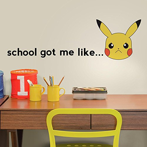 RoomMates Wandaufkleber, Motiv: Pokemon Pikachu Gesichter, zum Abziehen und Aufkleben