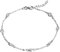 JO WISDOM Damen Armband Bead Silber 925 mit AAA Zirkonia April Geburtsstein Fußkettchen