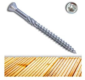 1000 vis terrasse INOX A2 - Torx 25 à tête réduite crantée - Diamètre 5mm - Longueur 70 mm