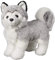 Bauer Spielwaren Deine Tiere mit Herz Husky stehend: Kleines Kuscheltier zum Kuscheln und Liebhaben, ideal als Geschenk, 29 cm, grau-weiß (12532)