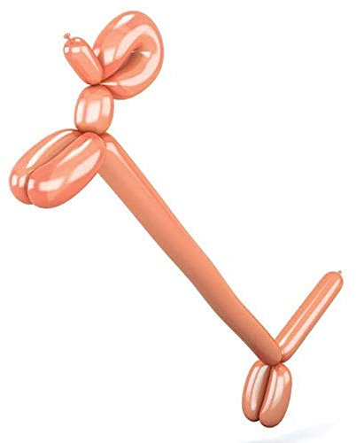 260Q Chrome Rose Gold 100Ct Qualatex Plain Latex Modelling Balloons