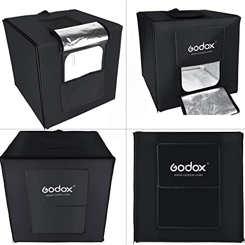 Godox LST60 Mini LED Fotostudio Zelt 60 x 60 x 60 cm mit 3 stücke LED Licht Bord Power 60 Watt 15000~19000 Lumen für Fotografie (LST60)