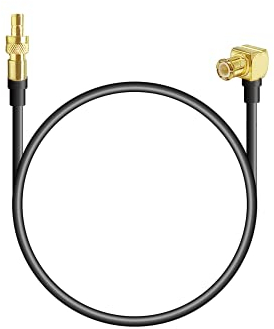Vecys SMB Buchse zu MCX Stecker Rechtwinkliges Adapterkabel MCX Kabel RG174 30 cm 0.98ft Antennenverlängerungskabel Kompatibel mit DAB FM/AM