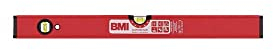BMI Alu-Profil Wasserwaage Superstar mit Magnet + 2 V Libellen (200 cm lang, Oberfläche pulverbeschichtet, kantenlose Horizontal-Libelle, hohe Messgenauigkeit 0,5 mm/m, mit Gummiendkappen) 696200PMS