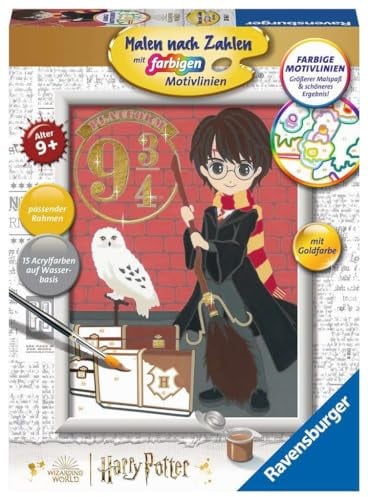 Ravensburger Peinture par numéros 20163 – Départ vers Poudlard Enfants à partir de 9 Ans