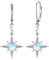 Moonstone Earrings Women 925 Sterling Silver Star Earrings Moonstone Drop Earrings Rainbow Moonstone Jewellery for Women Daughter Girls (Moon Drop Ear