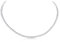 Diamond Treats 925 Sterling Silber Tennis-Halskette für Damen und Mädchen, atemberaubende Statement-Halskette mit eingefassten runden Zirkonia-Steinen, Tenniskette in 925 Silber mit Geschenkbox