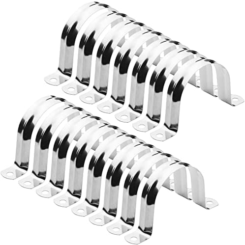Metall U-Typ Rohrschellen 15 Stück Rohrschelle 304 Edelstahl befestigungsschelle 60mm U-typ Metallschellen für Befestigung der Gasrohre Wasserrohre und Kabeln(M60)
