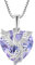Starnny Damen Kette Silber 925 Phönix Anhänger Halskette 12mm 5A Cubic Zirkonia Juni Geburtsstein Alexandrit Schmuck für Damen