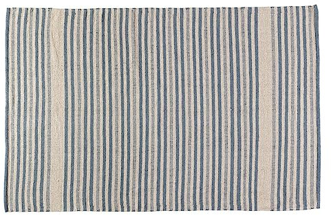 Jute & Co. Strapazierfähiger und eleganter Teppich, 100% Baumwolle, gewebt, mit natürlichen Farben, Farbe: Gelb, 140 x 200 cm