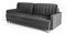 Siblo Sofa Bali Kollektion - Sofa mit Schlaffunktion - Elegante Couch - Wohnzimmer Möbel - Komfortables Schlafsofa - Sofa 3-Sitzer - Klappsofa mit Bettkasten - 220x97x90 cm - Dunkelgrau