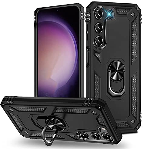 CoolGadget Outdoor Handyhülle für Samsung Galaxy S23 Stoßfest mit Ring | Panzerhülle im Defender Design, Ringhalter mit Standfunktion, rutschfest, robuster Rundumschutz