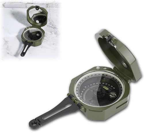 Geologischer Kompass kompass militär Wasserdichter Outdoor-Kompass Mit Leuchtender Skala - Für Geologische Vermessung, Orientierungslauf Und Abenteuer marschkompass Bussole