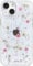 Abbery Handyhülle für iPhone 15 Plus/14 Plus Hülle Durchsichtig Mit Echte Getrocknete Blumen Motiv Muster Glitzer&Sparkle Silikon Frauen Mädchen Stoßfeste Anti-Kratzer Schutzhülle