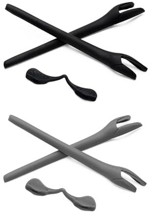 PapaViva Kits de goma de repuesto para Oakley Radar EV Path/Pitch, Gris + Negro, Radar EV Path/Pitch