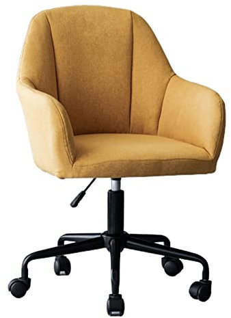 Bürostuhl aus Kunstleder, gepolsterter Computersessel mit mittlerer Rückenlehne und stabilem Untergestell für Wohnzimmer, Schlafzimmer, Lounge