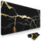 Niviy Gaming Mousepad 900x400mm Schwarz Marmor-Mauspad mit Genähten Kanten,Rutschfester Schreibtischunterlage mit Motiv Verbessert Präzision und Geschwindigkeit,Für Büro und Zuhause