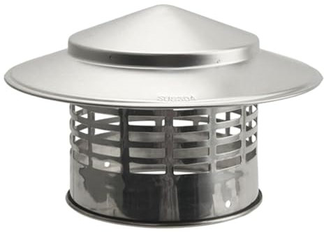 kowaku Tetti Parapioggia Sfiato Acciaio Meteo Comignolo Tetto Sfiato sul tetto, Diametro interno 110 mm