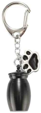 Haustierurnen für Haustiere, wasserdicht, Schlüsselanhänger, Mini-Hundehaar-Aufbewahrungsflasche, Schwarz , One size