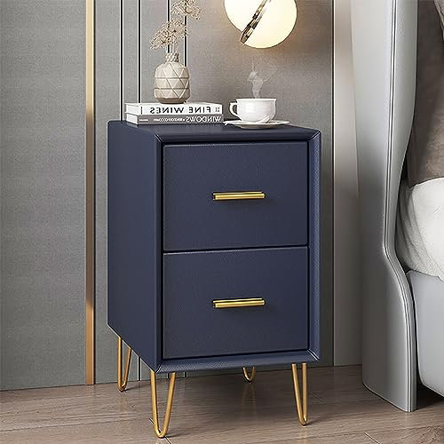 Petite Table de Nuit Table de Chevet avec tiroir, Table d'appoint avec Pieds en métal, Table de Chevet avec poignées en métal, Table d'appoint avec Rails Lisses, Style Moderne, Facile à asse