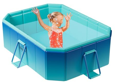 Wectirc Foldable Swimming Pool | Kid Pool Swimming Pools | Cat Shower Tub Non-Inflatable, Collapsible Dog Swimming Pool, Portable Bath Tub for Kids Adults