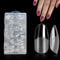 SanFangyue 552 Pieces American Capsules Ongles, 12 Sizes Clear Matte Short Tips Kit False Ongles Nails Transparent, American Press On Nails for DIY Nail Tips Art Extensions (DY, M)