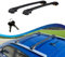 Cross Auto Accessories-Querträger Kompatibel Mit Mitsubishi Triton L200 Strada Mk5 2015-2022; Dachträger Für Autos Mit Dachreling, Abschließbar Aluminium Schienen Träger, 2 Pcs Schwarz