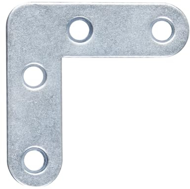 Alberts 824518 Möbelwinkel | galvanisch blau verzinkt | 80 x 80 x 16 mm | 50er Set