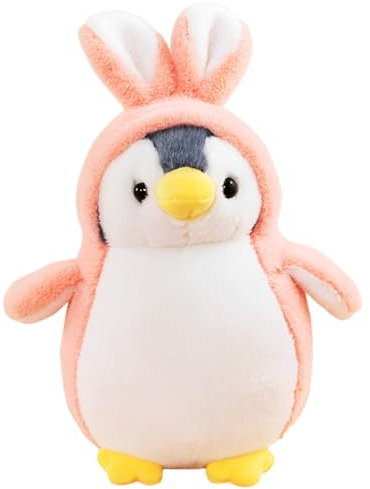 CYZJPRVN Peluche Pingouin, 23cm Pingouin Peluches pour Enfants, Poupée Pingouin Cadeaux pour Enfants, Le Pingouin Peluche, Peluche Décor de Maison Cadeau pour Filles, Garçons Et Bébés (Rose)