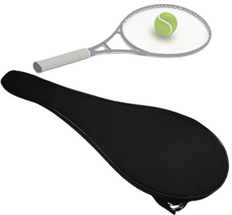 Borsa per Racchetta da Tennis in Tessuto Oxford, Custodia Impermeabile a Manica Singola con Tracolla e Cerniera per Escursionismo