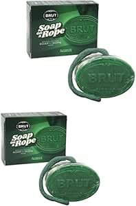 BRUT Original Exfoliating Body Soap On A Rope for Men, 150g, Pack of 2