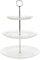 HOME DECO FACTORY, KP0025, Plateau à Gâteaux en Verre 3 Étages, Service de Table Élégant, Présentoir Pratique pour Desserts et Amuse-Bouches, Facile à Assembler, Transparent, 25/20/15 cm