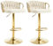 WOLTU Barhocker 2er Set, Barstühle höhenverstellbar 360° drehbar, Küchenhocker mit geflochtener Rückenlehne Fußstütze, Samtstuhl mit Metallrahmen, Creme, BH426cm-2