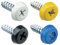 Zinc Plated No. Plate Fixings Black Plastic Headed Screws 1 Pack Qty 100