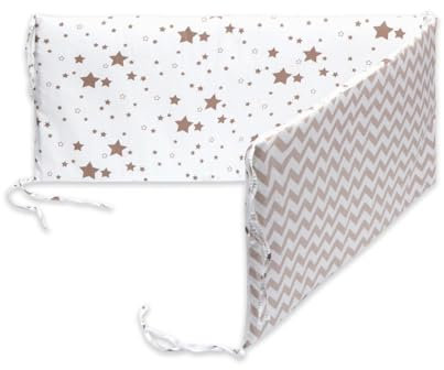 LICHENGTAI Baby Nestchen Bettumrandung Babybett Umrandungen 30cm x 130cm, Atmungsaktives Polsterung Bettumrandung Kantenschutz Rausfallschutz für Babybett Kinderbetten