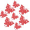 Yuqilin 8 Stücke Glitzer Schmetterling Sticker, Strasssteine Selbstklebend Aufkleber, Bling Strass Schmetterling Abziehbilder Kleber, Schöne Aufkleber für Autos Tassen Computer (Rot)