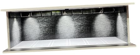 Baoblaze Vitrine de voiture modèle 1/64 avec scène de parking Vitrine de garage pour voiture en alliage, Style A