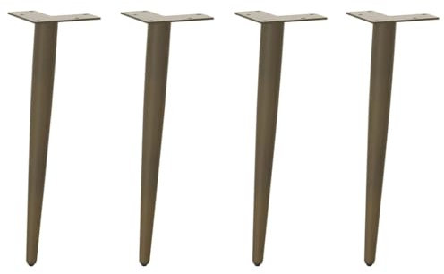 vidaXL Couchtisch Beine Konische Form 4 Stück Naturstahl 42-43cm Stahl