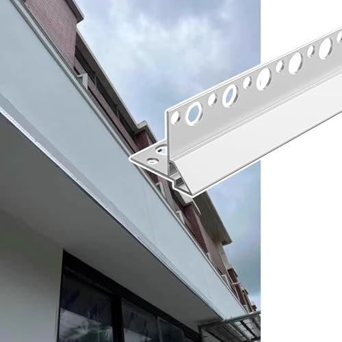 Grondaie per la pioggia Balcone Linee Di Gocciolamento In Metallo, Striscia Gocciolante Di Timpano Inferiore In Lega Di Alluminio Personalizzabile, Strisce Deflettrici Di Gocciolamento Per Grondaie De