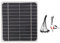 Pannello Solare 12V 10W, Pannello Solare Portatile e Leggero per Ricaricare Auto, Batterie per Cellulari Opzione di Ricarica con Interfaccia DC e Tipo C