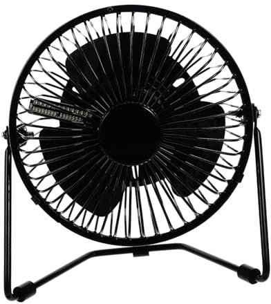 FONDOTIN Ventilatore Portatile Con Orologio Digitale Mini Ventilatore Con Display A Led Per Ufficio E Casa