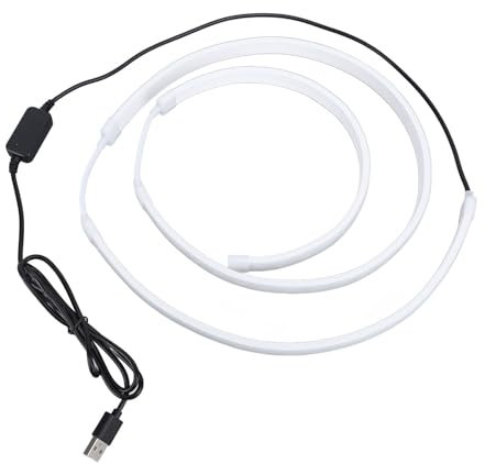 Asixxsix TV Backlight, USB RGB LED Strip Light RGB Gaming Ambient Lighting Sync with Screen Color Modo para PC de 24 Pulgadas